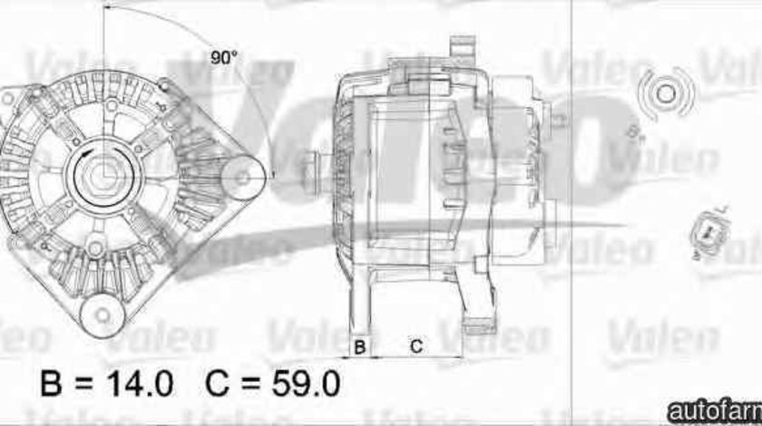 Generator / Alternator RENAULT MEGANE II BM0/1 CM0/1 VALEO 437434