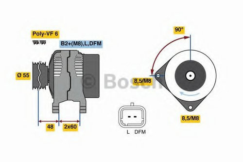 Generator / Alternator RENAULT SCENIC II (JM0/1) (2003 - 2009) BOSCH 0 986 080 400 piesa NOUA