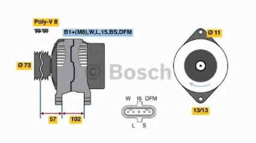 Generator / Alternator RENAULT TRUCKS Magnum BOSCH 0 124 655 019