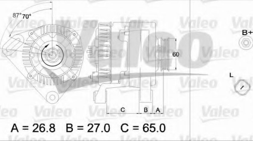 Generator / Alternator RENAULT TWINGO I (C06) (1993 - 2012) VALEO 437323 piesa NOUA