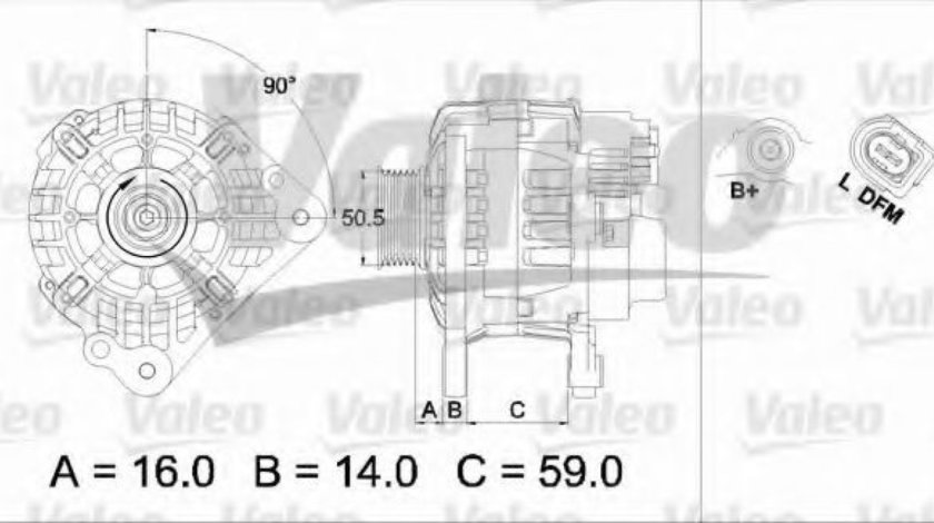 Generator / Alternator SEAT IBIZA V (6J5, 6P1) (2008 - 2016) VALEO 437444 piesa NOUA