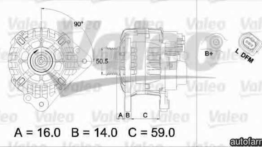 Generator / Alternator SKODA FABIA Praktik VALEO 437444