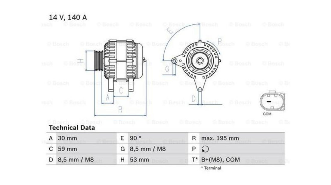 Generator / alternator Volkswagen VW GOLF VII (5G1, BE1) 2012-2016 #2 04C903023L