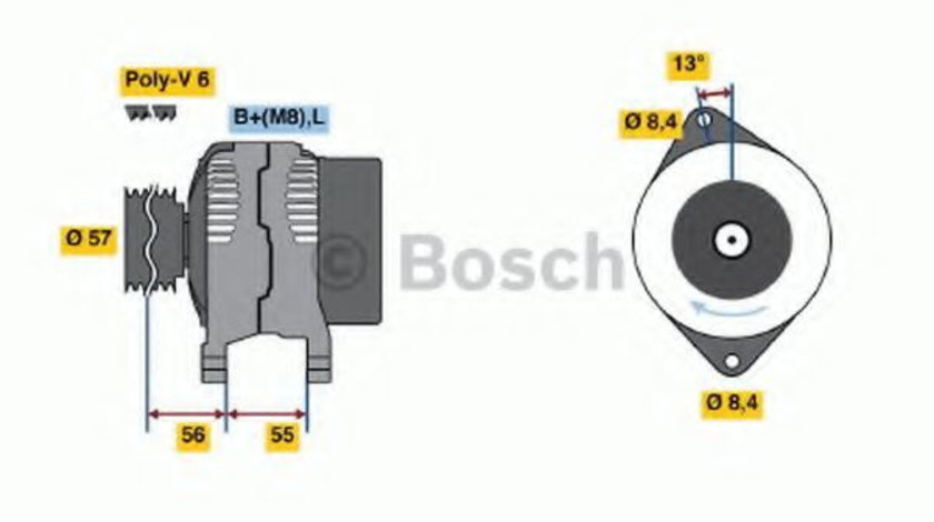Generator / Alternator VOLVO V40 Combi (VW) (1995 - 2004) BOSCH 0 986 040 370 piesa NOUA