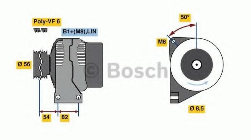 Generator / Alternator VOLVO XC90 I (2002 - 2016) BOSCH 0 986 047 380 piesa NOUA