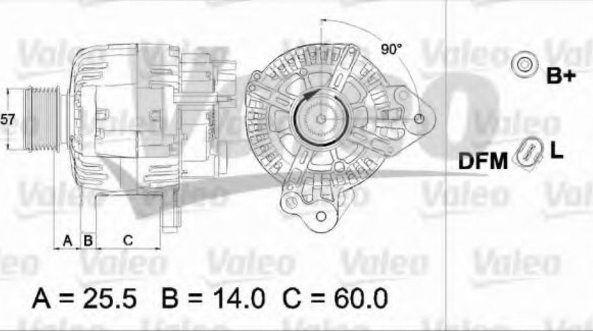 Generator / Alternator VW CRAFTER 30-35 bus (2E) (2006 - 2016) VALEO 437470 piesa NOUA