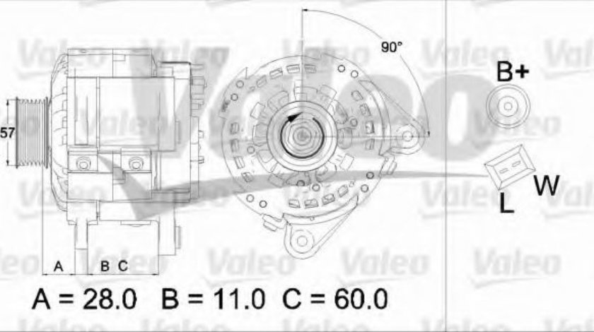 Generator / Alternator VW GOLF IV (1J1) (1997 - 2005) VALEO 437477 produs NOU
