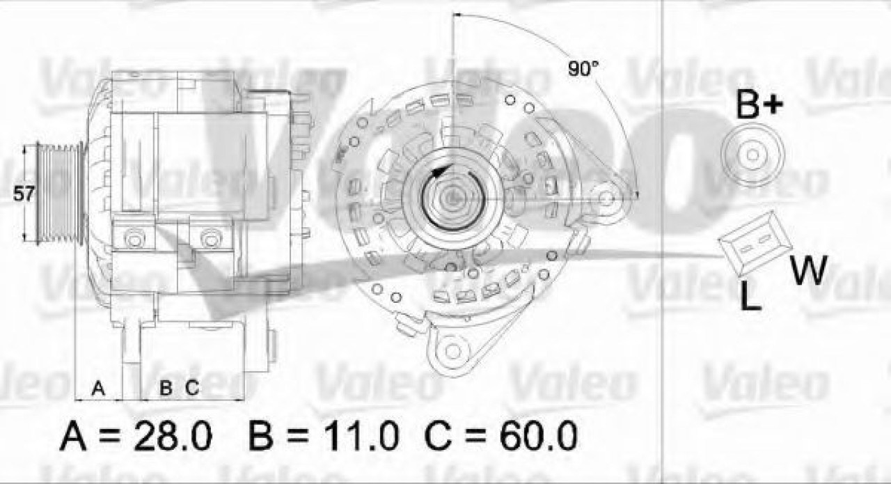 Generator / Alternator VW NEW BEETLE (9C1, 1C1) (1998 - 2010) VALEO 437477 piesa NOUA