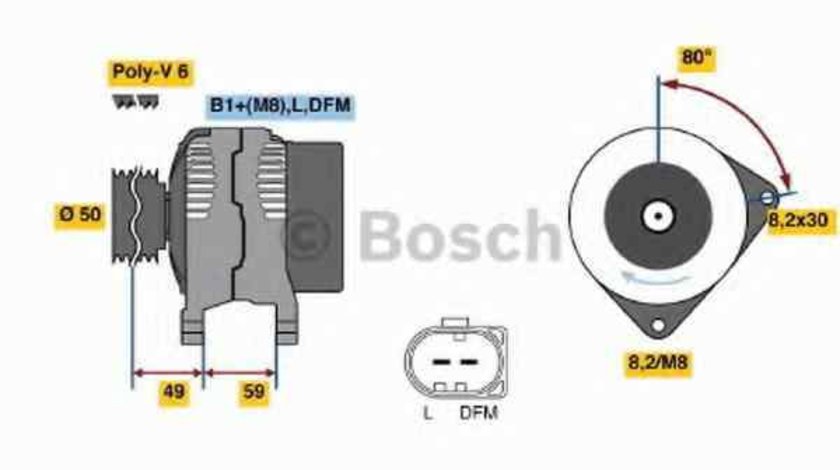 Generator / Alternator VW POLO 9N BOSCH 0 986 042 620