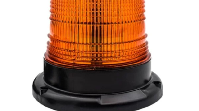 Girofar LED cu magnet - sticla portocalie, 12 V - 24 V