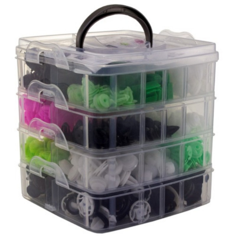 GL-SCA003 Set 470 buc cleme din plastic + 5 unelte
