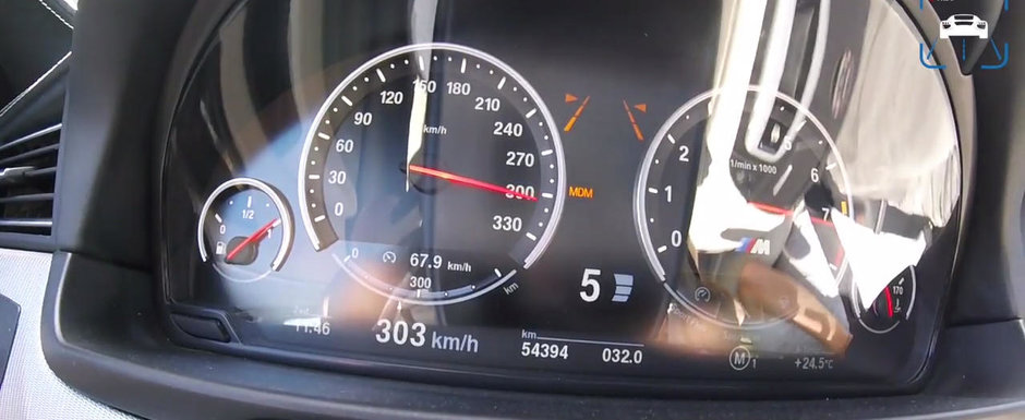 Goneste cu peste 300 km/h pe drumurile publice intr-un BMW M5 cu 800 CP sub capota. VIDEO interzis cardiacilor