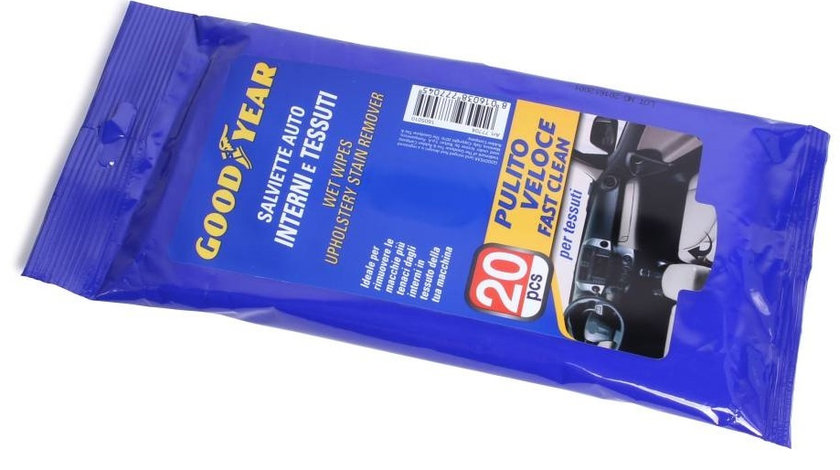 Goodyear Servetele Umede Pentru Curatat Interiorul Si Tapiteria Set 20 Buc GDY0503