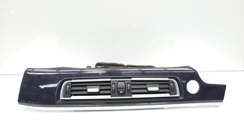 Grila aer bord centrala cu buton avarii, cod 9115860, Bmw 7 (F01, F02) (id:466187)