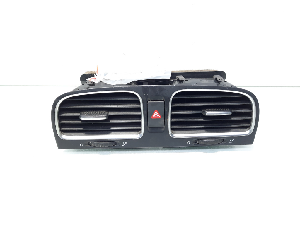 Grila aer bord centrala cu buton avarii, Vw Golf 6 (5K1) (idi:560059)