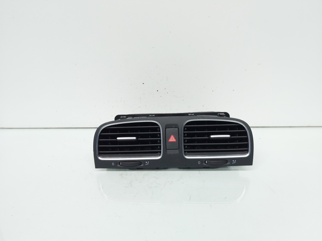 Grila aer bord centrala cu buton avarii, Vw Golf 6 (5K1) (id:662305)