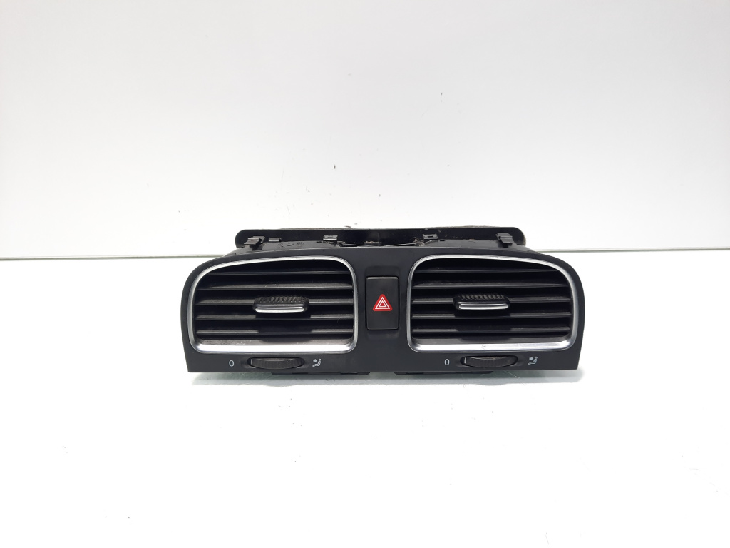 Grila aer bord centrala cu buton avarii, VW Golf 6 Cabriolet (517) (idi:568540)