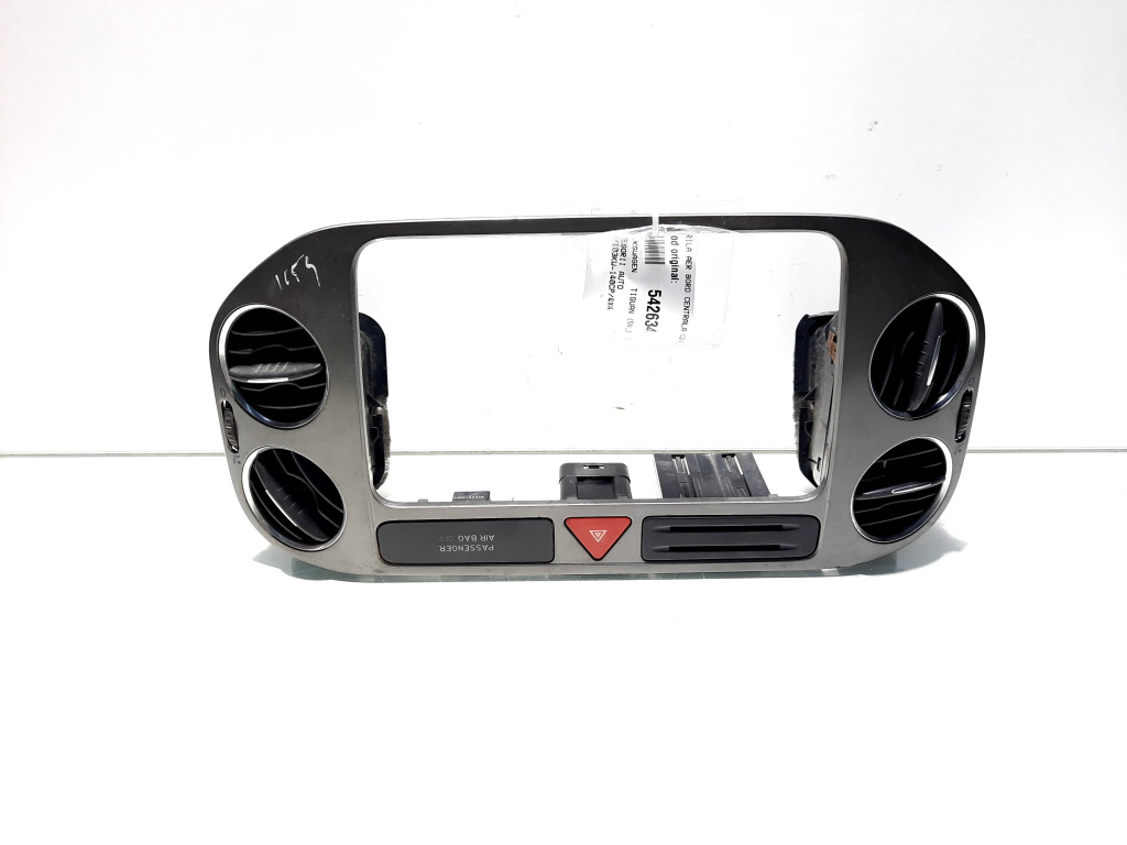Grila aer bord centrala cu buton avarii, Vw Tiguan (5N) (id:542634)