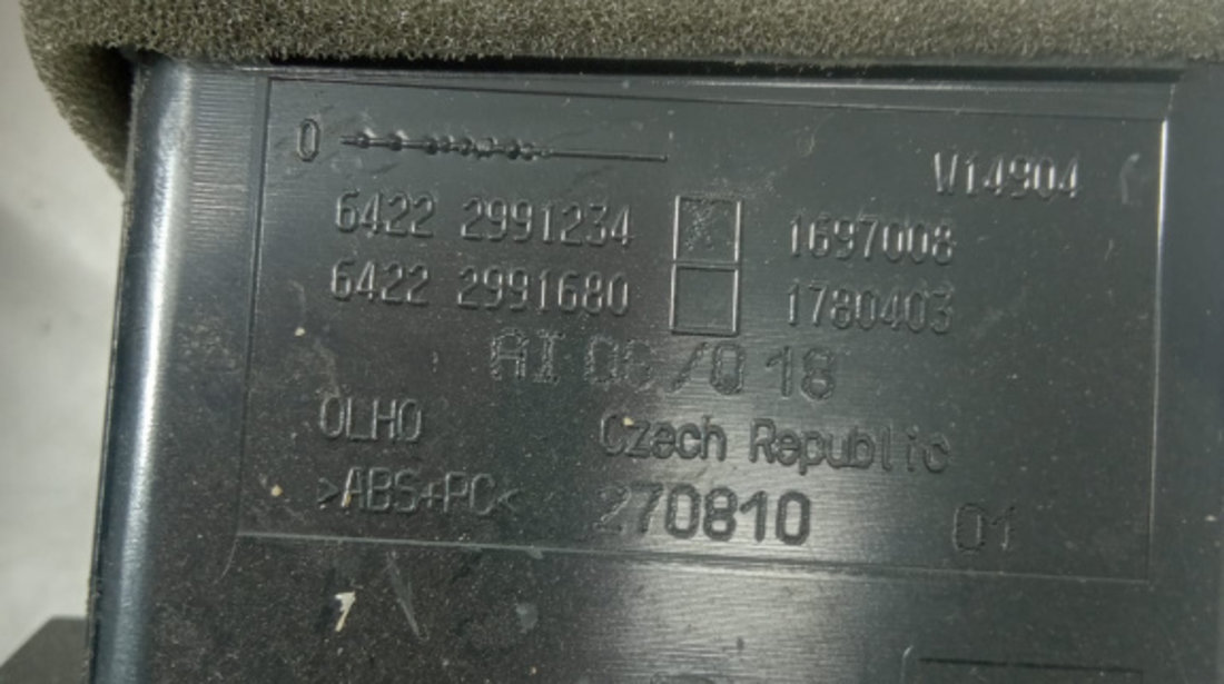 Grila aer bord dreapta 64222991234 BMW X1 E84 [2009 - 2012]