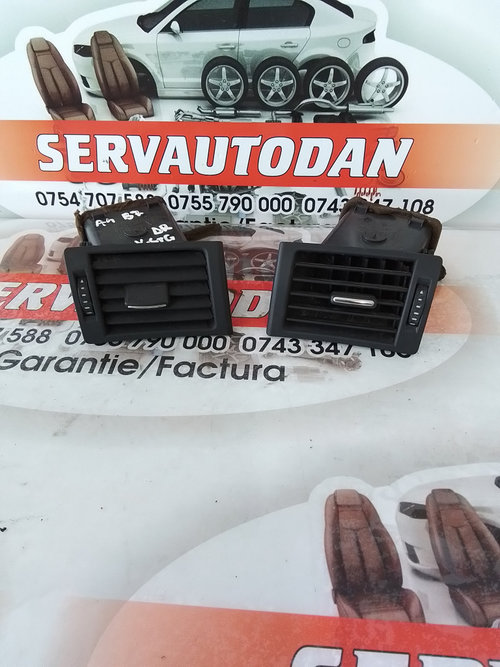 Grila aerisire bord Audi A4 (2004-2008) [8EC, B7] 1.9 Motorina 2006, 8E0820901F / 8E0820902F