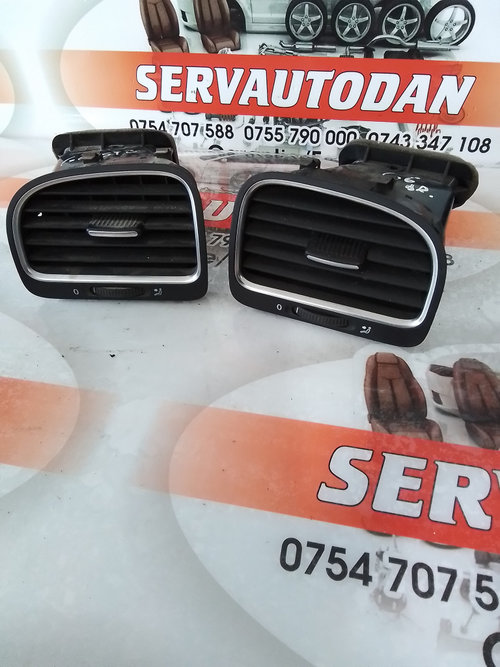 Grila aerisire bord Volkswagen Golf 6 (2008-2013) 2.0 Motorina 2010, 5K0819703 / 5K0819704