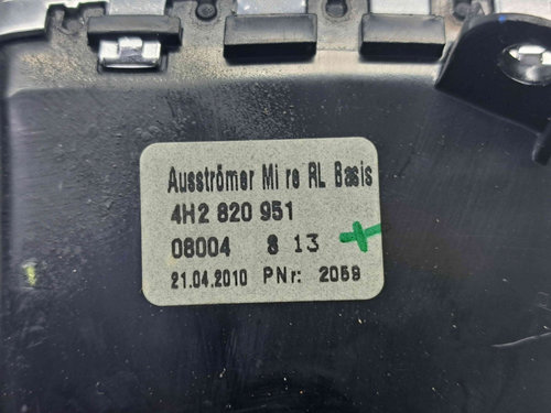 Grila aerisire centrala dreapta Audi A8 (4H) [Fabr 2010-2017] 4H2820951