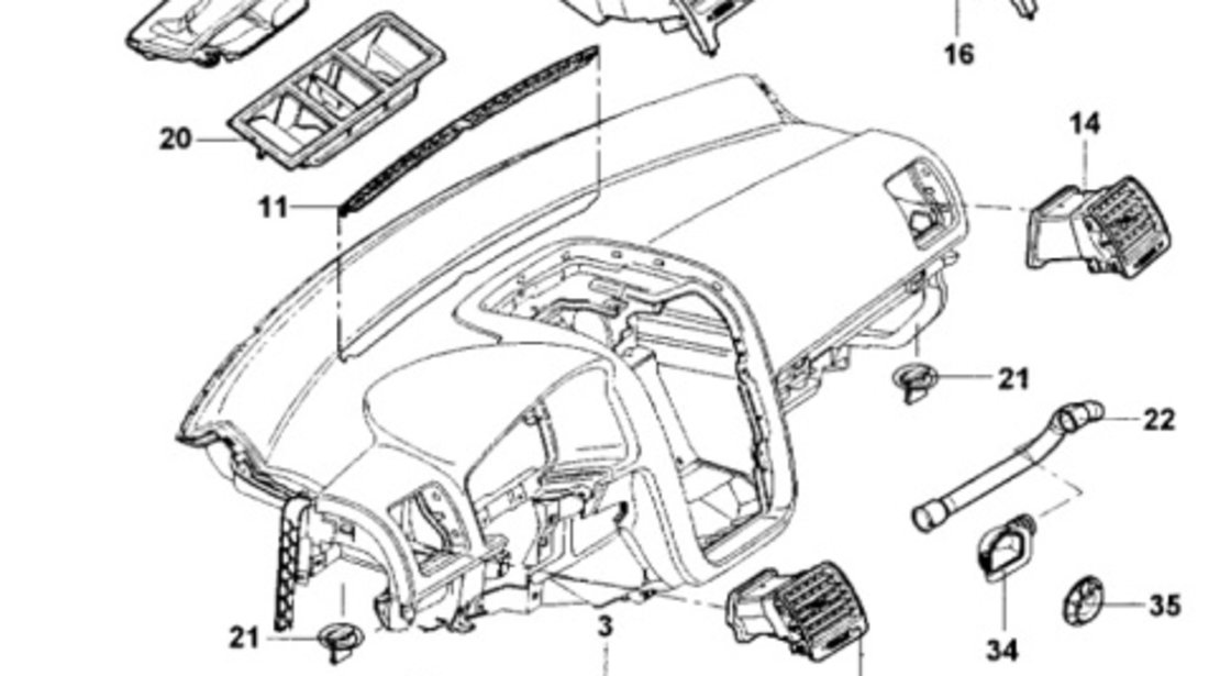 Grila aerisire portbagaj Volkswagen Passat B7 (365) Variant 2011 2.0 TDI OEM 3C0819465