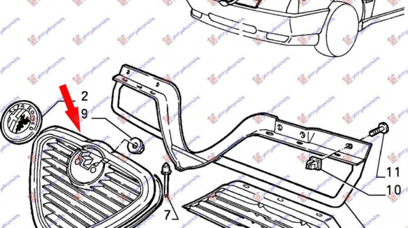 Grila - Alfa Romeo 146 1994 , 60596856