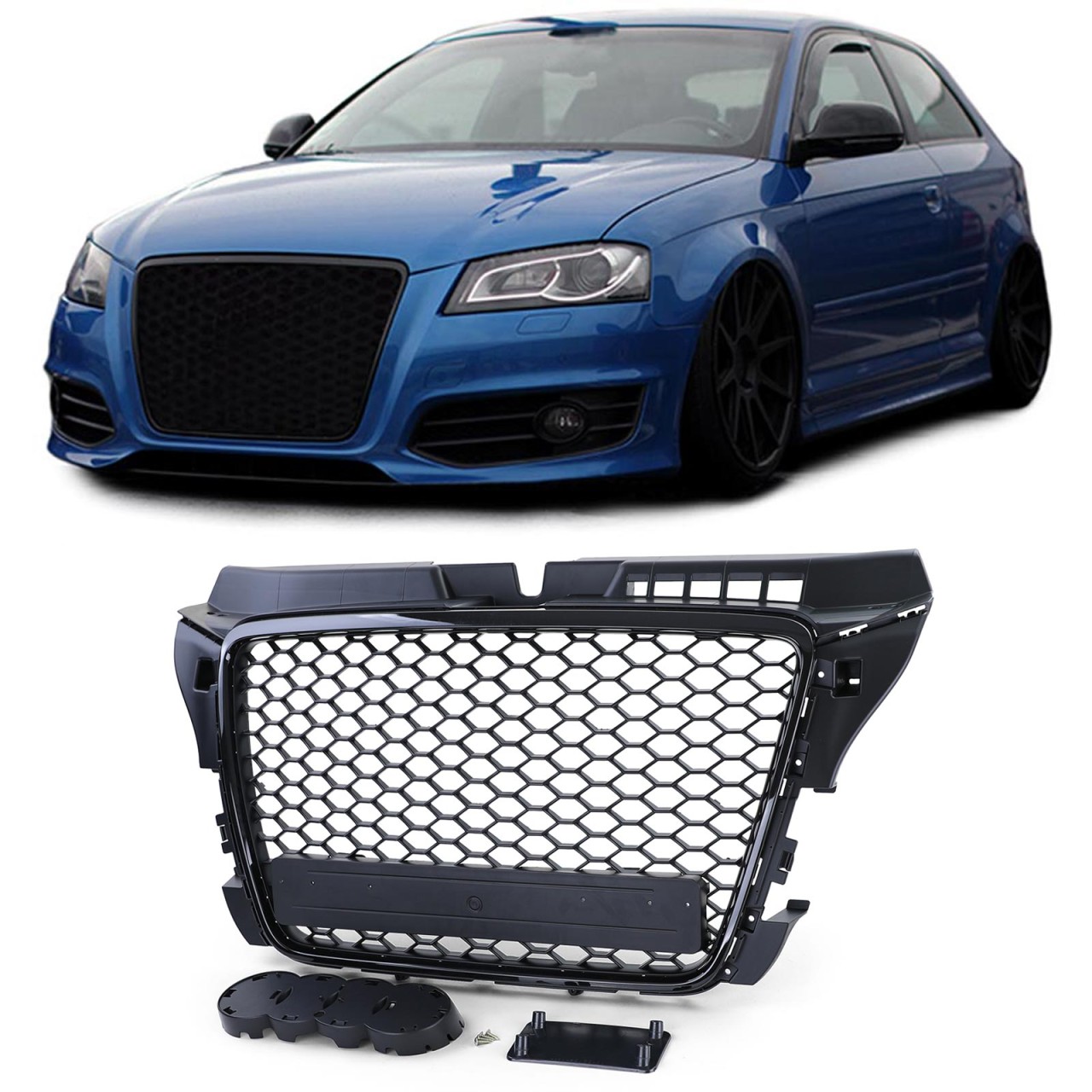 Grila Audi A3 8P facelift (2008-12) cu suport emblema