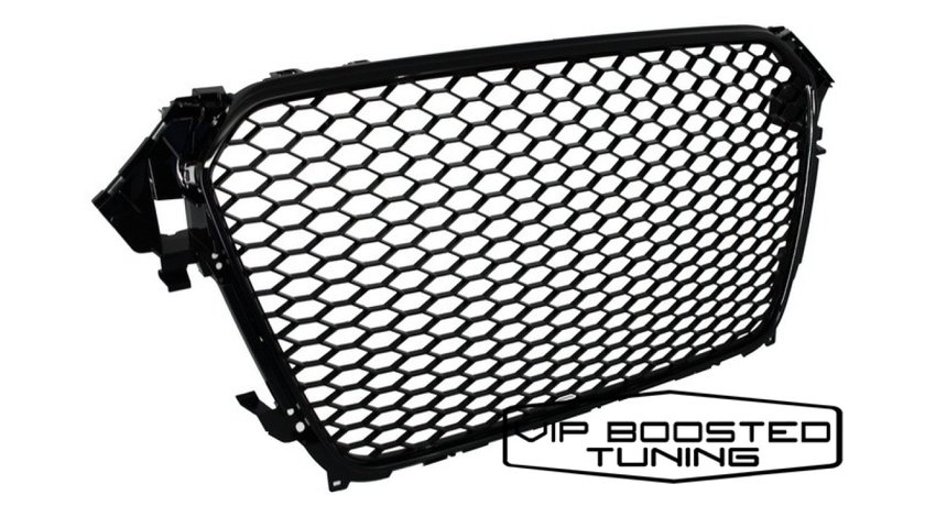 Grila AUDI A4 B8,5 Facelift (2012-2015) RS Design Negru Lucios