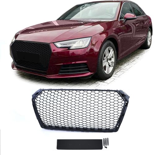 Grila Audi A4 B9 8W din 15+ cu suport emblema inclus