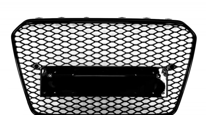 Grila Audi A5 8T Facelift (12-15) RS Design Negru Lucios