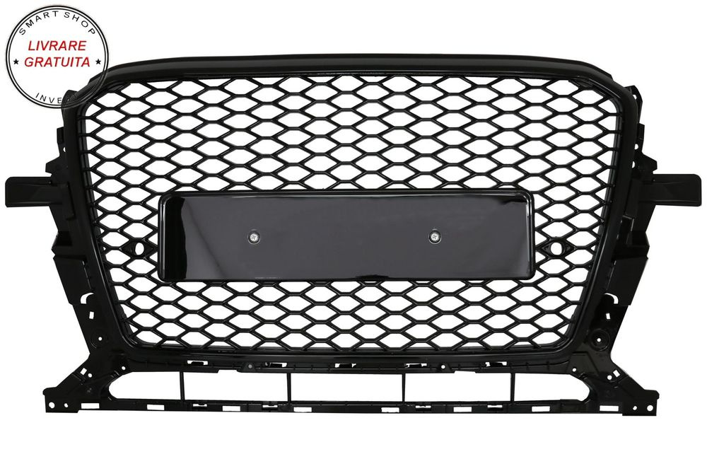 Grila Bara Fata Audi Q5 8R Facelift (2012-2015) Negru Lucios