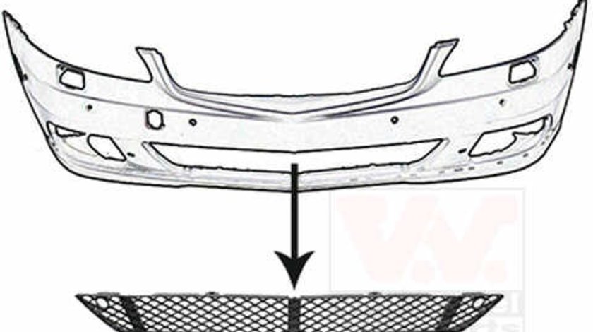 Grila bara fata centrala Mercedes S Class W221 Facelift