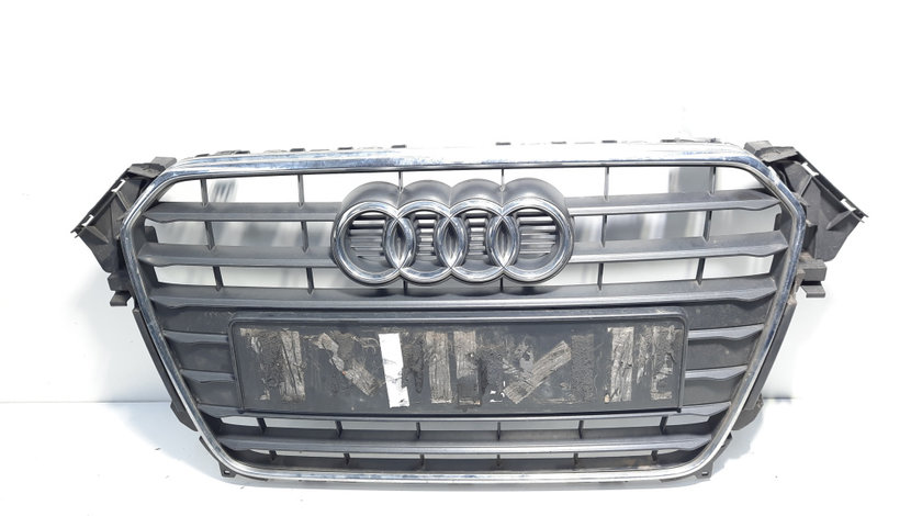 Grila bara fata centrala sus cu sigla, cod 8K0853651E, Audi A4 Allroad (8KH, B8) (idi:584926)