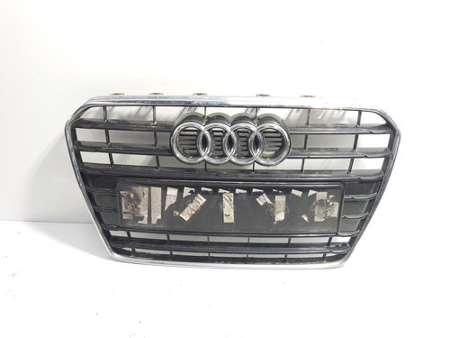 Grila bara fata centrala sus cu sigla, cod 8T0853651G, Audi A5 Sportback (8TA) facelift (id:688016)