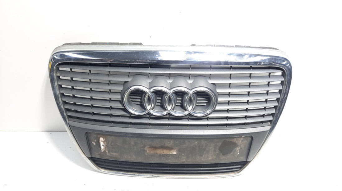 Grila bara fata centrala sus cu sigla, cod 4F0853551S, Audi A6 Allroad (4FH, C6) (idi:585376)