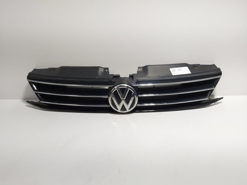 Grila bara fata centrala sus cu sigla, cod 5C6853655F, Vw Jetta 4 (6Z) facelift (id:702615)