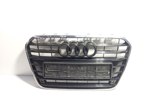 Grila bara fata centrala sus cu sigla cu loc de senzori, Audi A6 (4G2, C7) (id:671522)