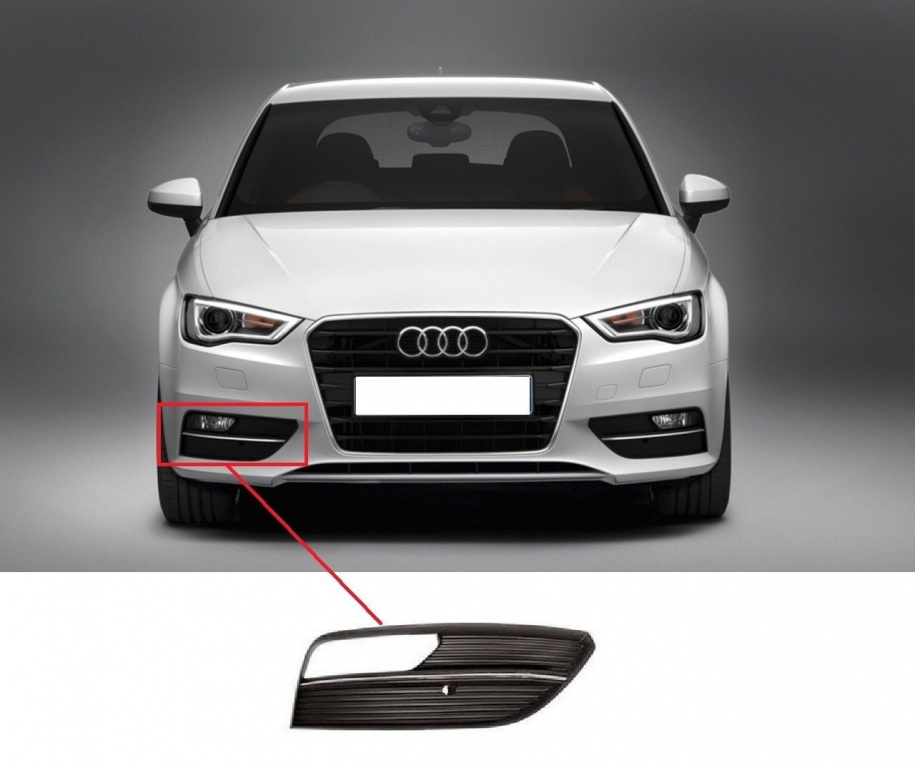 Grila Bara Fata Dreapta Am Audi A3 8V 2012→ 8V3807682A9B9