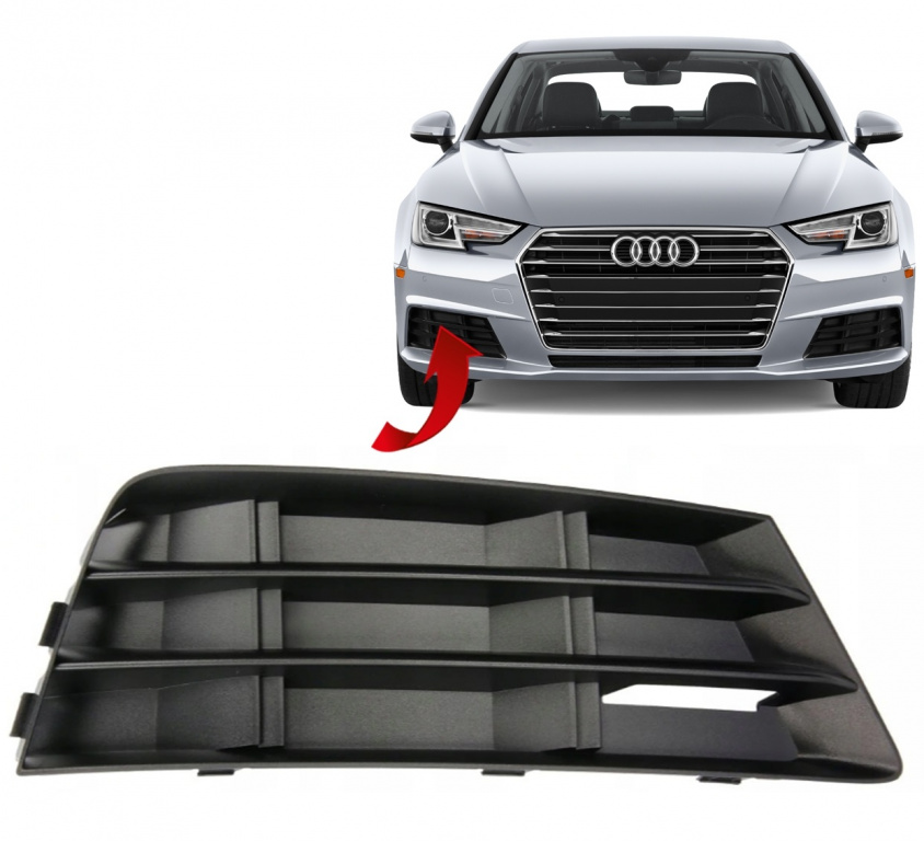 Grila Bara Fata Dreapta Am Audi A4 B9 2015→ 8W0807682B9B9