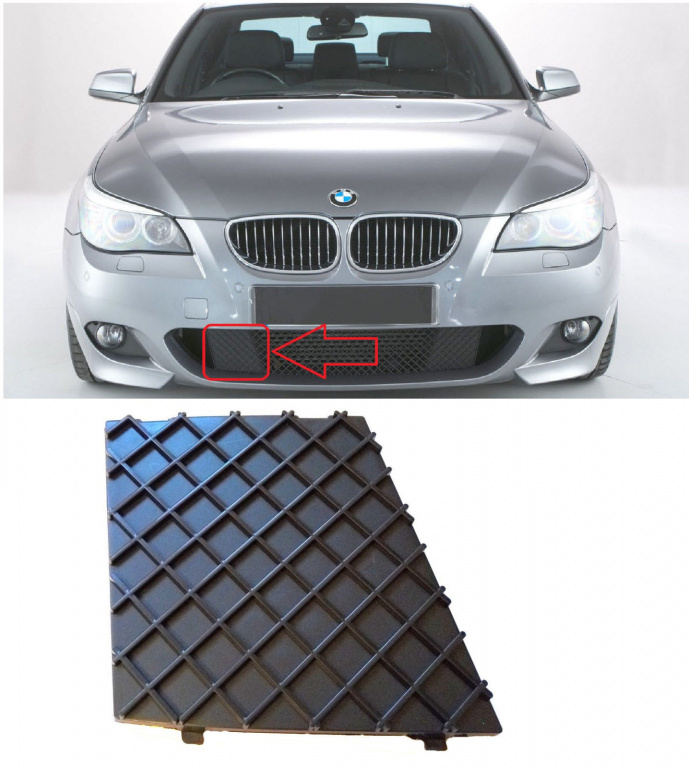 Grila Bara Fata Dreapta Am Bmw Seria 5 E60 2003-2010 M-Technik 51117897184