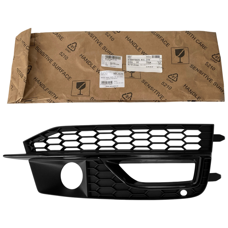 Grila Bara Fata Dreapta Oe Audi A5 8T 20012-2017 S-Line Cu ACC Distronic Negru 8T0807682Q01C