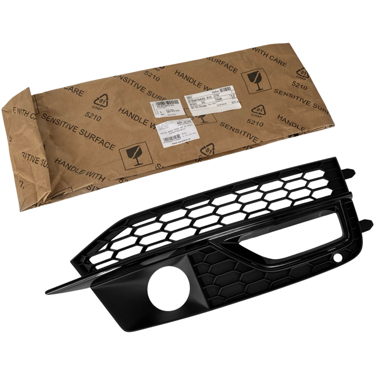 Grila Bara Fata Dreapta Oe Audi A5 8T 20012-2017 S-Line Cu ACC Distronic Negru 8T0807682Q01C