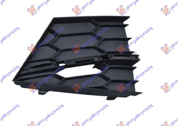 Grila Bara Fata Dreapta Skoda Superb 2015 2016 2017 2018 2019 (Cu Locas Pentru Bandou Cromat)