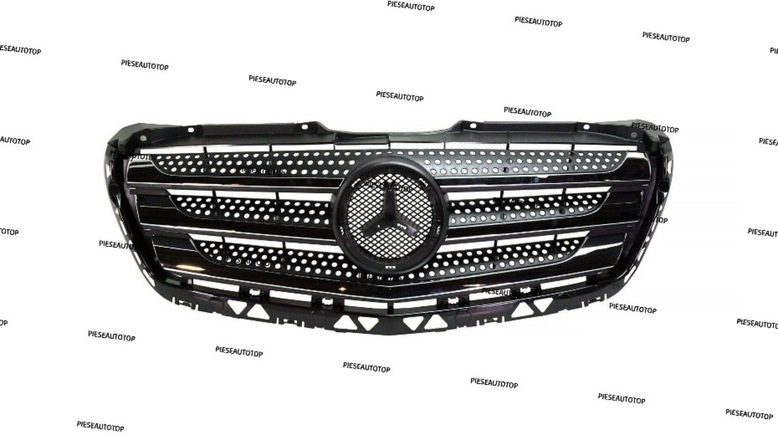 Grila bara fata Mercedes Sprinter 2013-2018 NOUA 90688008859B51 A90688008859B51 (CU ORNAMENTE CROMATE)