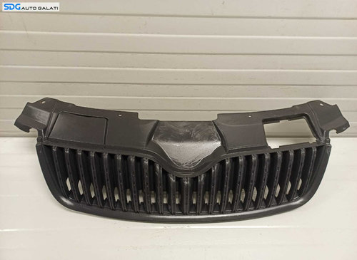 Grila Bara Fata Radiator Skoda Fabia 2 2007 - 2010 Cod 5J0853668 [Z0303]