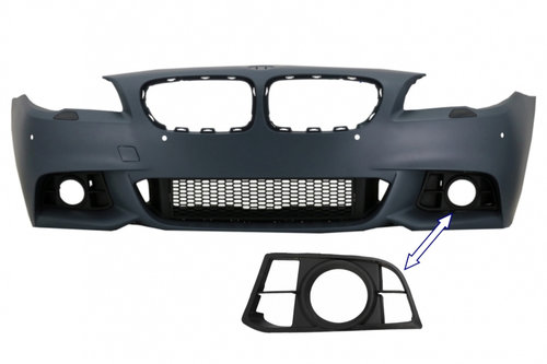 Grila Bara Fata Stanga Compatibil Cu Bmw Seria 5 F10 F11 2014-2017 LCI Bara M-Technik LCI Design SGB...