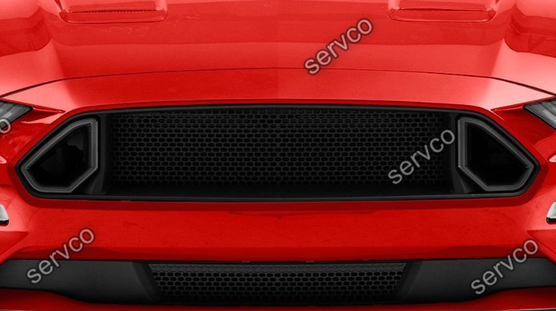 Grila bara fata sus Ford Mustang GT, EcoBoost RTR LED 2018-2021 v3