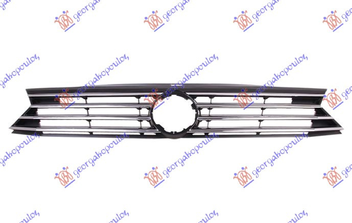 Grila bara fata VW Passat B8 2015-2019 NOUA 3G0853651BKZ (CU ORNAMENT CROMAT)